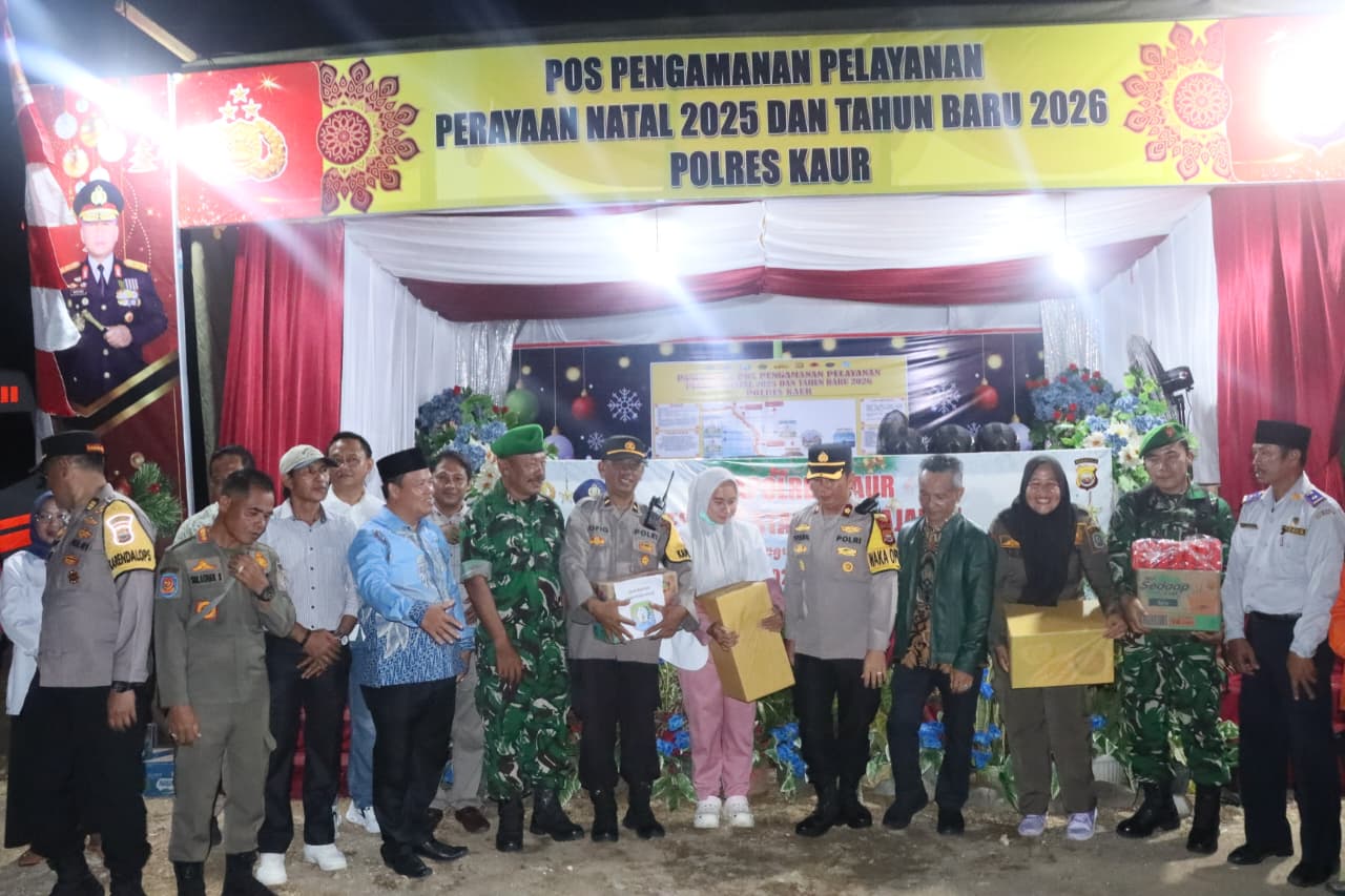 Forkopimda Kaur 'Gulir' Patroli Monitoring: Natal di Kaur Aman dan Damai