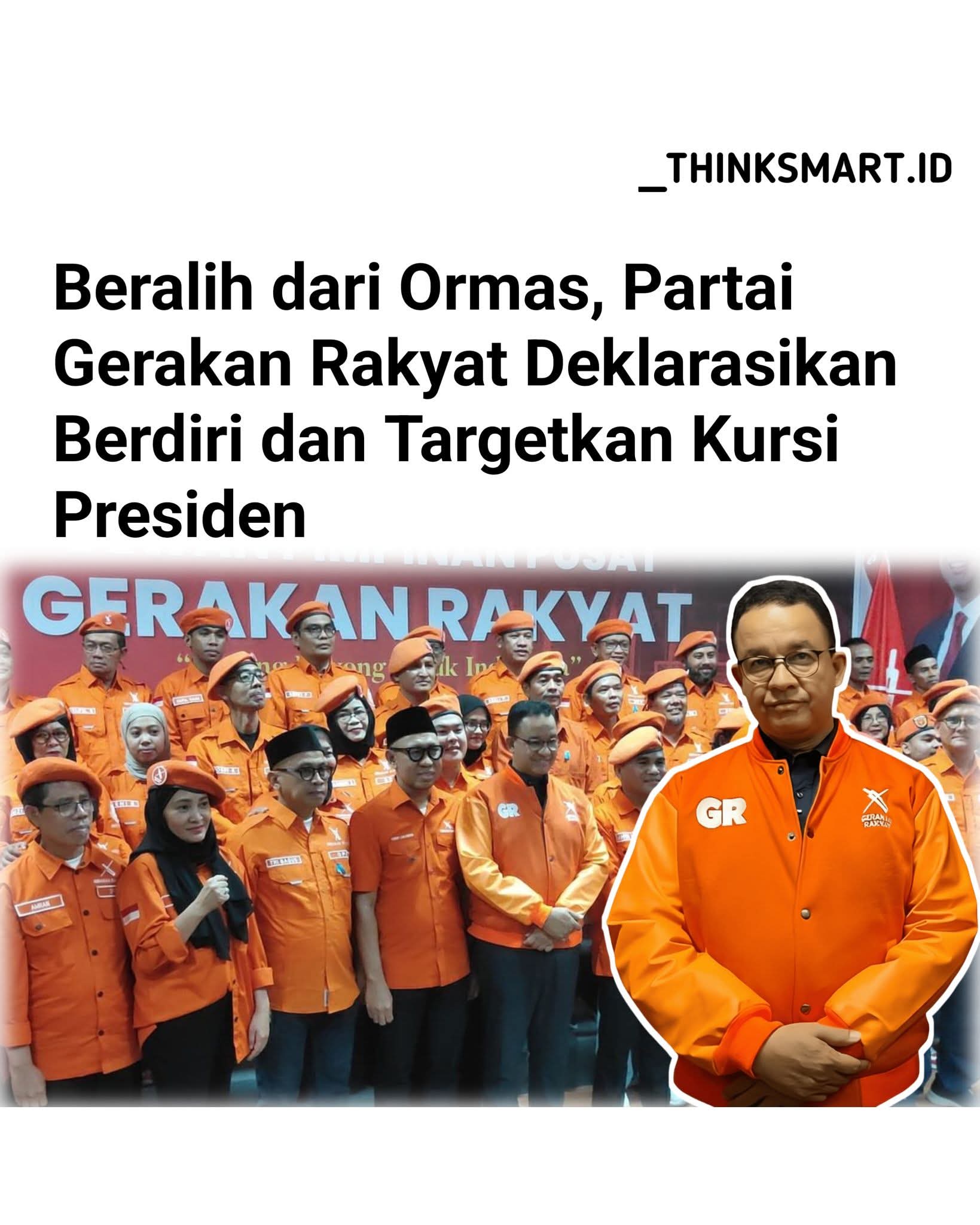 Anies Baswedan Dukung Partai Gerakan Rakyat, Apa yang Diharapkan?