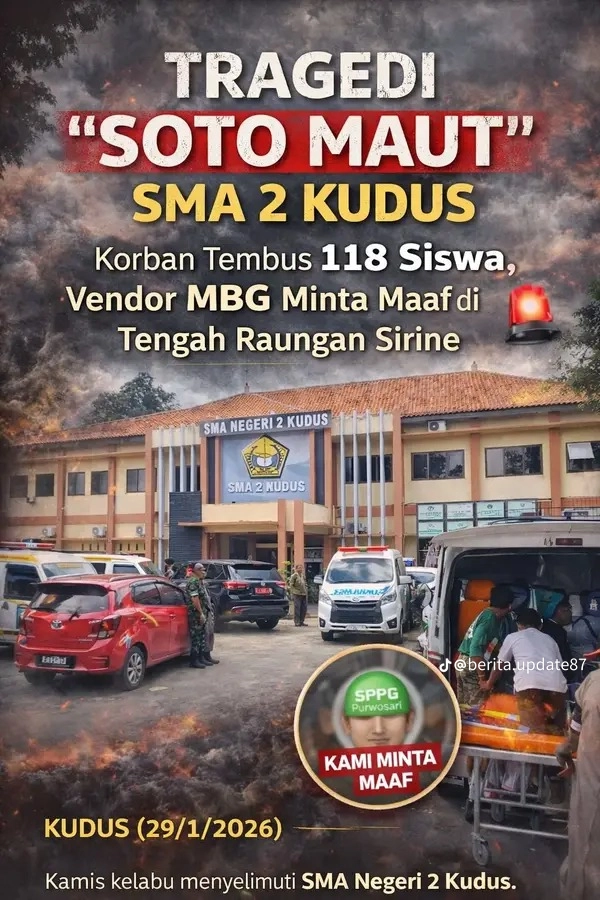 600 Siswa dan Guru SMA 2 Kudus Keracunan MBG, 118 Dilarikan ke RS
