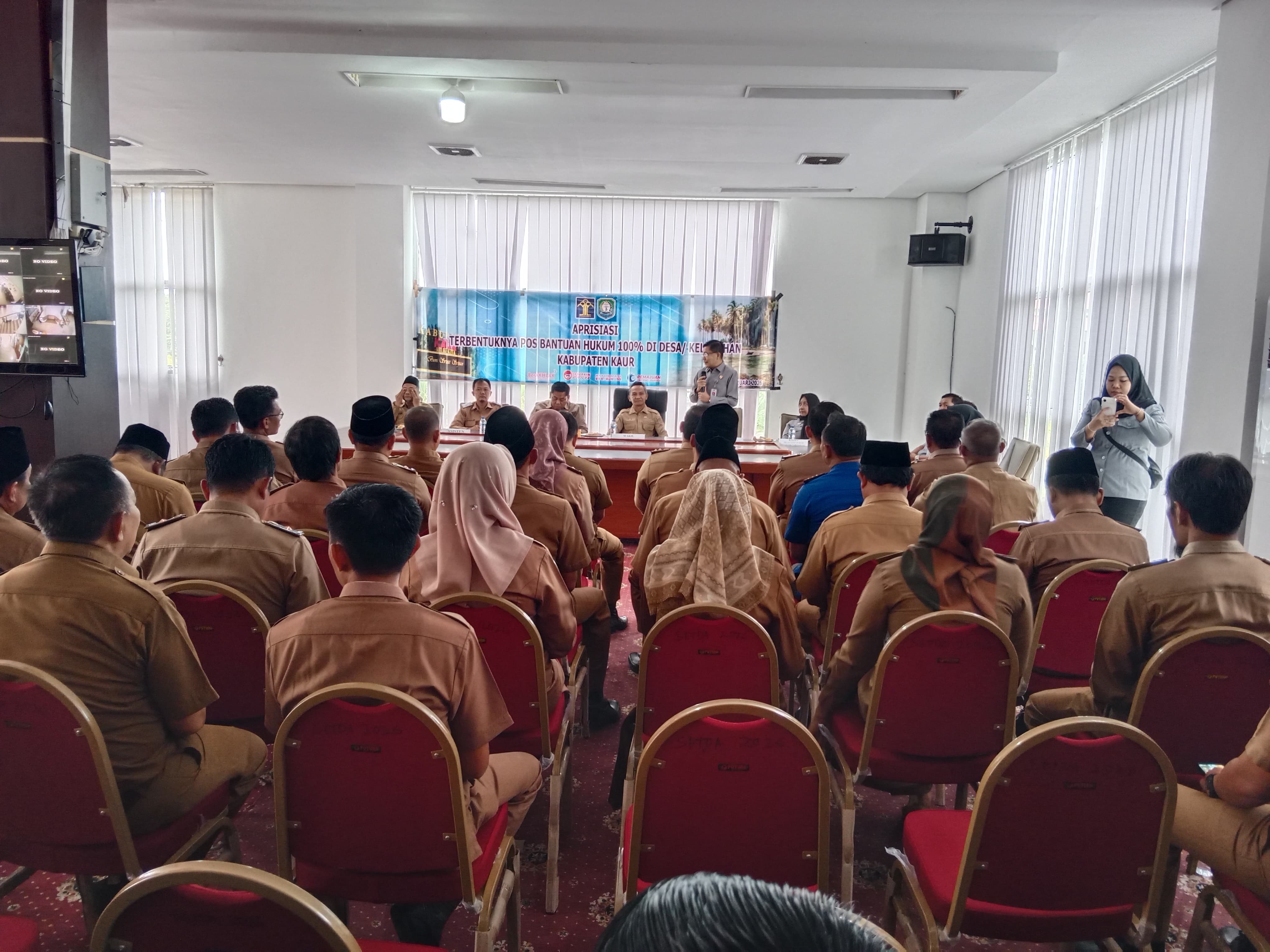 Pemkab Kaur dan Kemenkumham Bersinergi, Apresiasi Pos Bantuan Hukum 100%