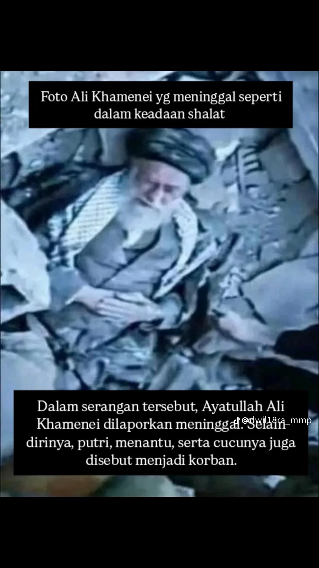 Ali Khamenei Meninggal Dunia 1 Maret 2026 ; Iran Umumkan Berkabung Nasional 40 Hari