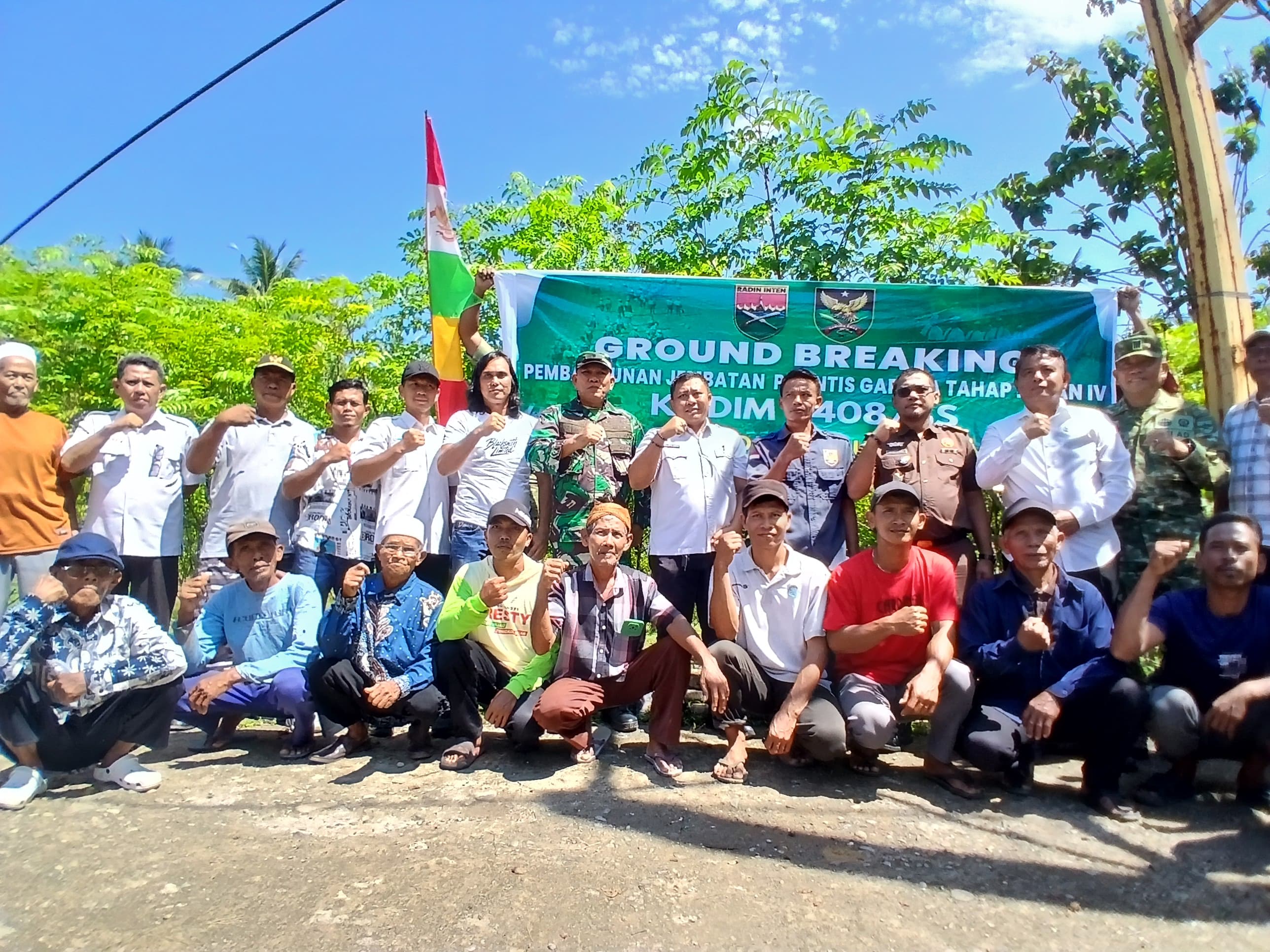 TNI AD dan Pemkab Kaur Sinergi Bangun Jembatan Perintis Garuda