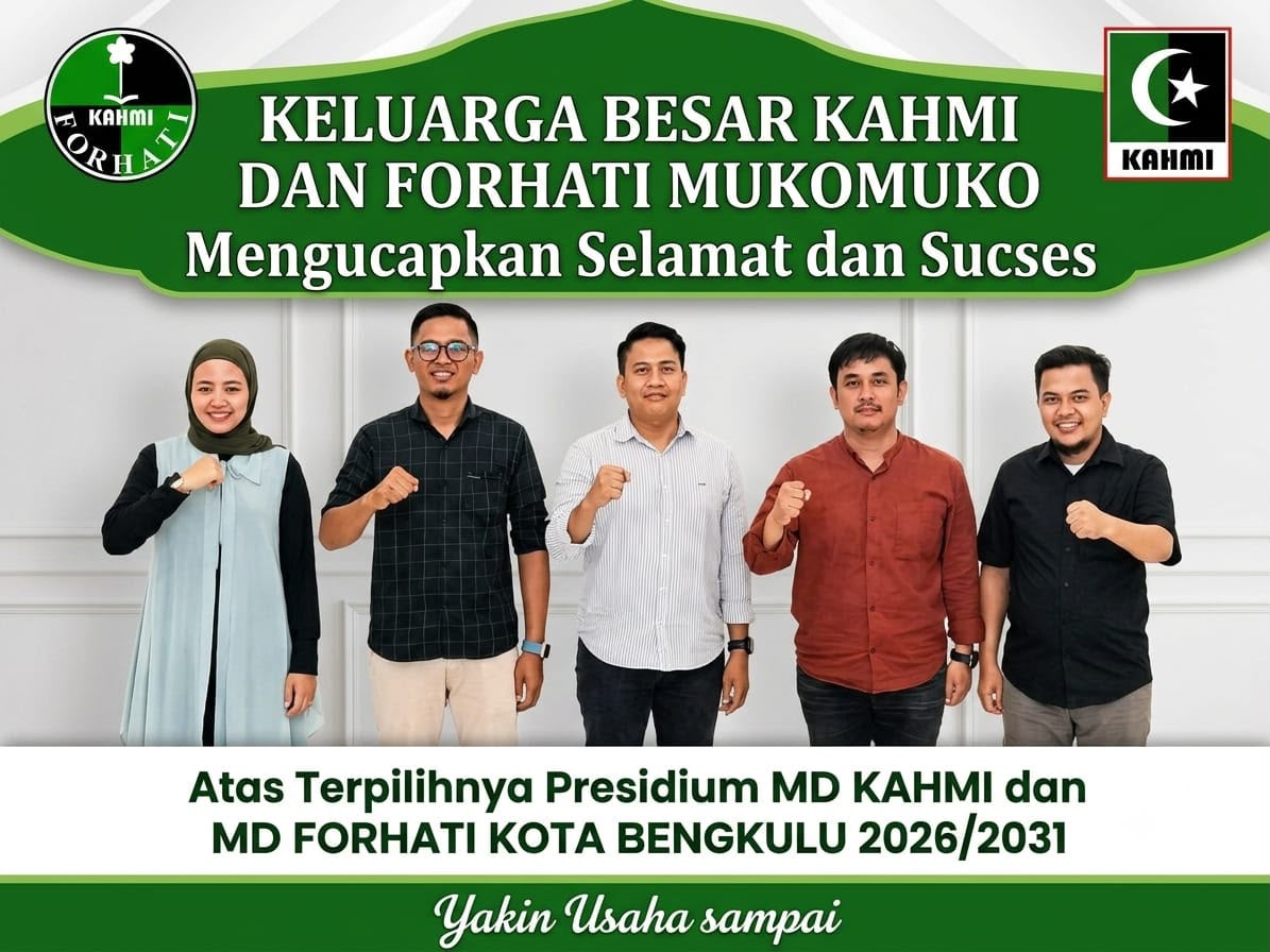Sah! Musda KAHMI Kota Bengkulu Tetapkan Lima Presidium Periode 2026–2031
